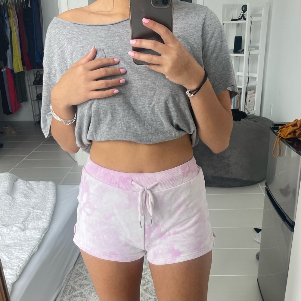 Tiger Mist Pink Tie Dye Shorts